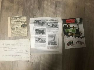 Mamod Steam Tractor Tela And Trailer,  With Boxes And Paperwork 3