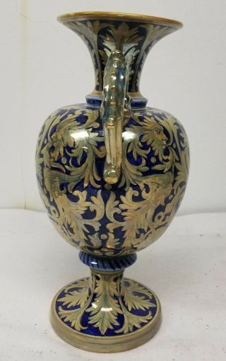 Vintage Italian Della Robia Amphora HIspano Moresque Majolica Maiolica Lustre 5