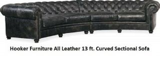 Last One Stunning Hooker Furniture 13ft Leather Curved Sectional Msrp: $9,  488