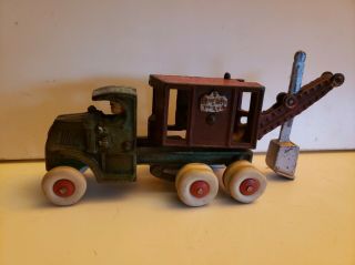 Vintage Hubley Cast Iron General Steam Shovel Mack Truck - 10 " Long