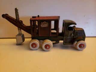 Vintage Hubley Cast Iron General Steam Shovel Mack Truck - 10 
