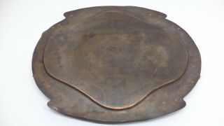 ANTIQUE ART & CRAFT MISSION HAMMERED COPPER SERVING TRAY Brass JUGENDSTIL 9