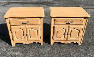 Ethan Allen Country French Maple Nightstands