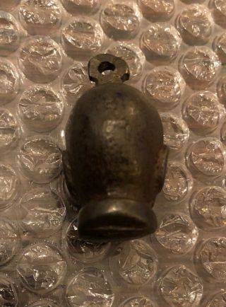 Antique Toy Cast Iron Cap Bomb Figural DEWEY RARE 3