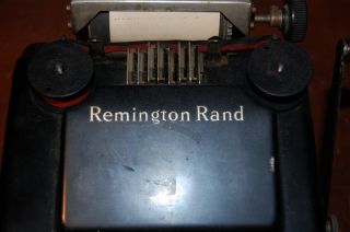 Antique Vintage Remington Rand Hand Crank Adding Machine Collectible Art Deco 10