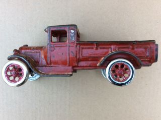 Vintage Arcade 210 Cast Iron 8” Pickup Truck - 1930’s Farm Toy