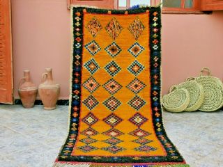 Moroccan Handmade Vintage Wool Rug 2 