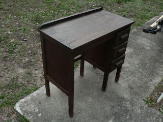 Antique Vintage Mission Desk Furniture Small Barn Find 4