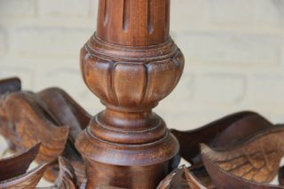 Antique French wood carved gothic 5 Dragon arms Castle chandelier monastery 4