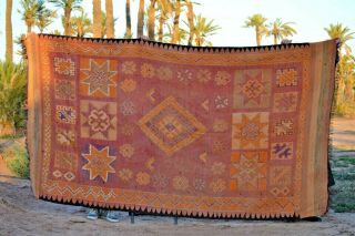 Moroccan Colorful Bohemian Vintage Berber Rug 5 X 10 Wool Antique Handmade Rug