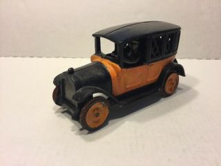 Vintage Arcade Cast Iron 1920s Yellow Cab Bank