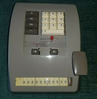 Vintage Rare Bohn Contex Mechanical Calculator Adding Machine 1950s 1960s