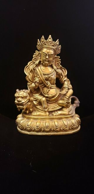 Antique Tibetan Chinese Gilt Bronze Buddha