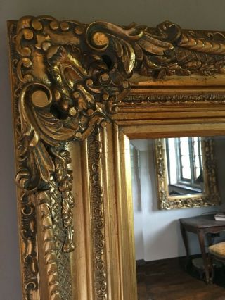 Large Statement Antique Gold French Floor Dress Ornate Leaner Wall Mirror 6ft 4