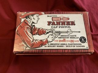 Mattel Shootin Shell Fanner cap gun in box: near 11
