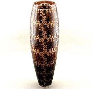 Australian Art Glass Vase Daniel Chant Wollhara / Unique Piece