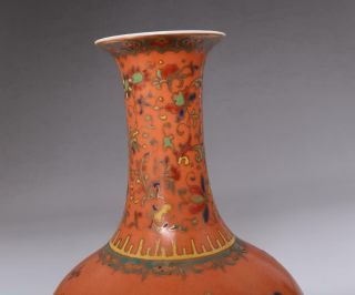 Old Antique Chinese Porcelain Dragon Famille - Rose Vase Yongzheng Marked 11
