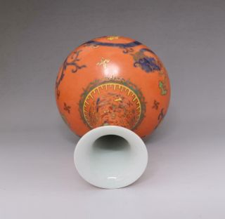 Old Antique Chinese Porcelain Dragon Famille - Rose Vase Yongzheng Marked 4