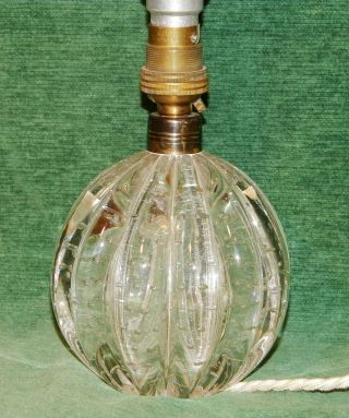 Vintage Archimedes Seguso Murano Bullicante Clear Bubble Glass Table Lamp