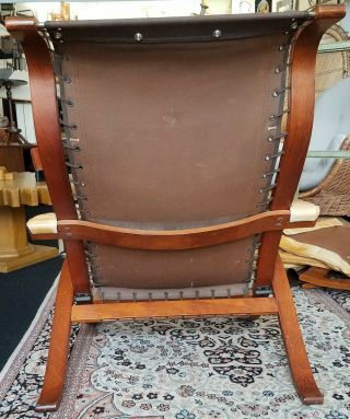 Ingmar Relling Leather Westnofa Folding Lounge Chair Ottoman Mid Century Modern 10