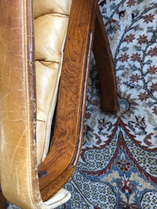 Ingmar Relling Leather Westnofa Folding Lounge Chair Ottoman Mid Century Modern 5