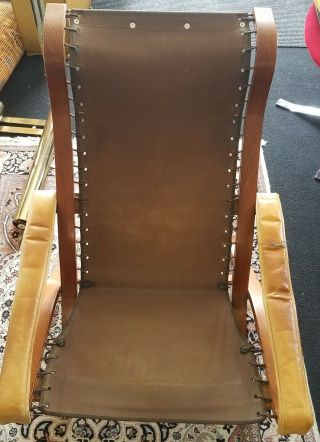 Ingmar Relling Leather Westnofa Folding Lounge Chair Ottoman Mid Century Modern 9