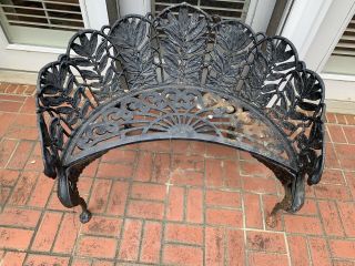 " Laurel Pattern " Antique Cast - Iron Garden Bench - Same Pattern As Coalbrookdale