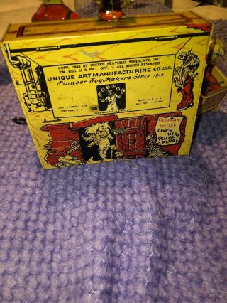 Vintage Unique Art Lil ' Abner & The Dog Patch 4 Man Band Tin Litho Wind Up READ 8