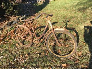 Vintage Klinedinst Women’s Bicycle York Pa Made Garden Art Rusty 4