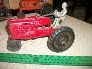 Antique Arcade Cast Iron Farmall Model M Toy Tractor GOOD PAINT 2
