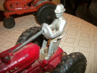 Antique Arcade Cast Iron Farmall Model M Toy Tractor GOOD PAINT 5