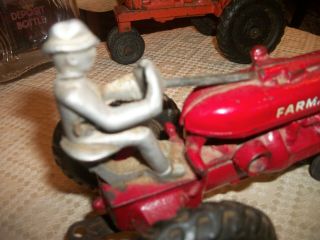 Antique Arcade Cast Iron Farmall Model M Toy Tractor GOOD PAINT 6