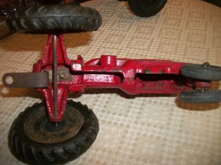 Antique Arcade Cast Iron Farmall Model M Toy Tractor GOOD PAINT 7