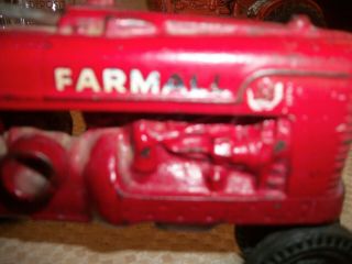 Antique Arcade Cast Iron Farmall Model M Toy Tractor GOOD PAINT 9