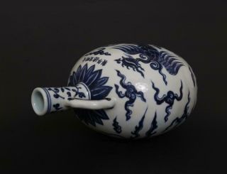 Antique Chinese Porcelain Blue and White Vase Xuande Marked - phoenix 4