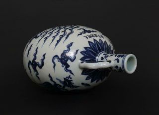 Antique Chinese Porcelain Blue and White Vase Xuande Marked - phoenix 6