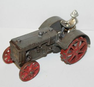 Antique Cast Iron Vindex toy Case L Tractor paint 2