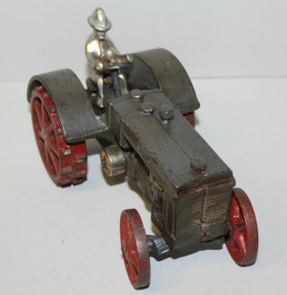 Antique Cast Iron Vindex toy Case L Tractor paint 3