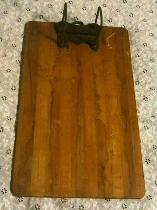 Antique Shannon Arch Wood Clipboard Clip Board Receipt Ticket 9 X 14.  5 " Vintage