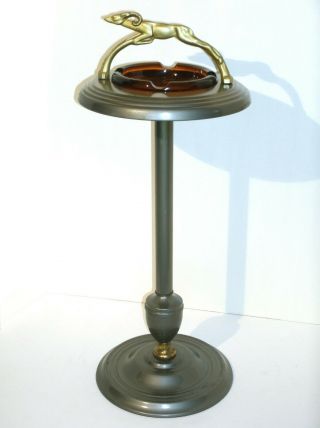 Vintage Art Deco Gazelle Smoking Stand Ashtray 2