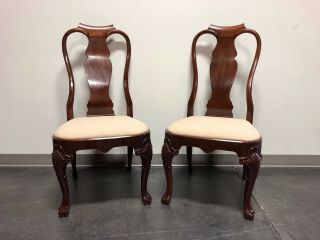 Solid Mahogany Queen Anne Dining Side Chairs - Pair 2 10