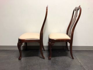 Solid Mahogany Queen Anne Dining Side Chairs - Pair 2 6