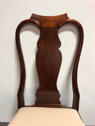 Solid Mahogany Queen Anne Dining Side Chairs - Pair 2 7