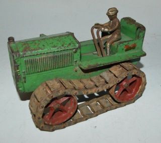 Vintage Arcade Cast Iron 271 Caterpillar Tractor with Treads and Decals 1930 2