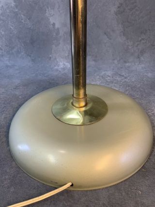 Mid Century Modern Brass Cone Floor Lamp Atomic Vintage RARE MCM Base 10