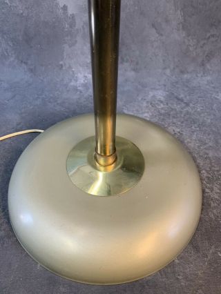 Mid Century Modern Brass Cone Floor Lamp Atomic Vintage RARE MCM Base 4