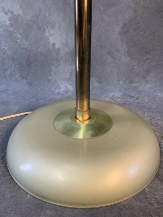 Mid Century Modern Brass Cone Floor Lamp Atomic Vintage RARE MCM Base 9
