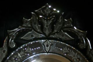 Elegant Venetian Etched Glass Wall Mirror 28 