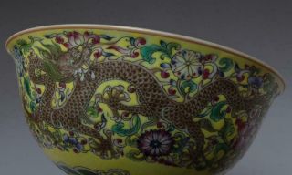 VERY FINE CHINESE FAMILLE ROSE PORCELAIN BOWL YONGZHENG MARKED (634) 8