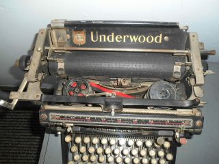 Antique 1920 ' s Underwood Standard Typewriter No.  5 Serial 1299236 2